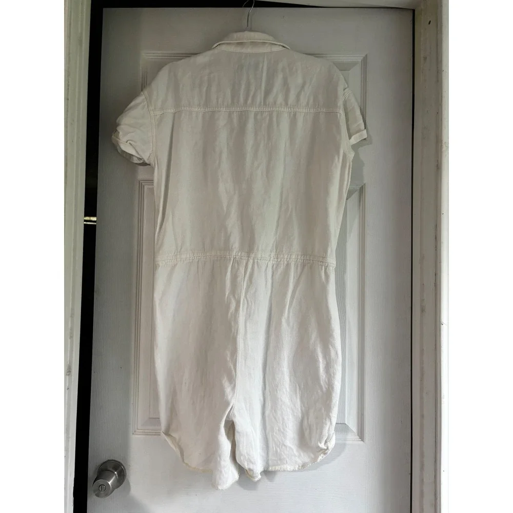 Etica‎ Amie old money Romper Natural Beige Women's Small EUC Sustainable Cotton